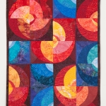 Circles Red Blue Wall Quilt