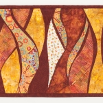 Gold Rust Waves Art Quilt