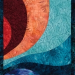 Turquoise Peach Curves: