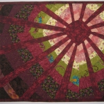 Art Quilt Maroon Sun