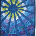 Art Quilt Blue Sun
