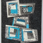 Black White Turquoise Wonky Blocks 3