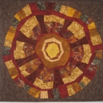 Custom contemporary mandala art quilt