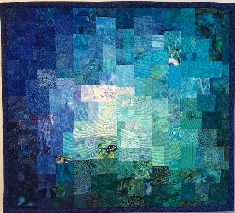 Blue Teal Green Mosaic