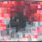 Maroon Black Splash Art Quilt