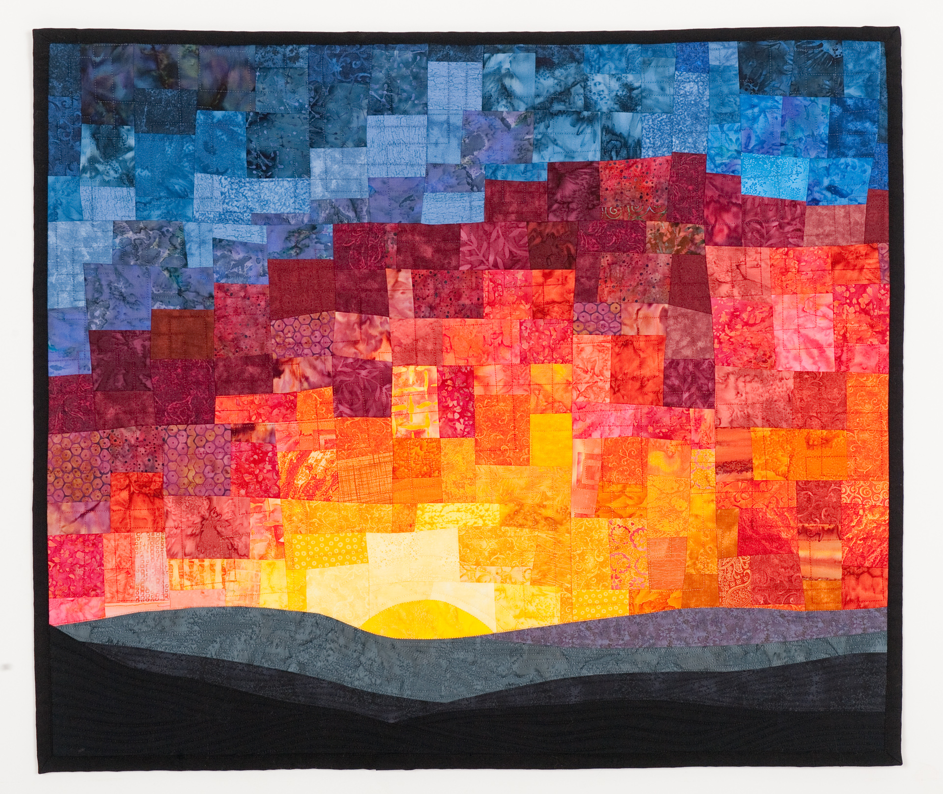Mosaic Sunset Art Quilt