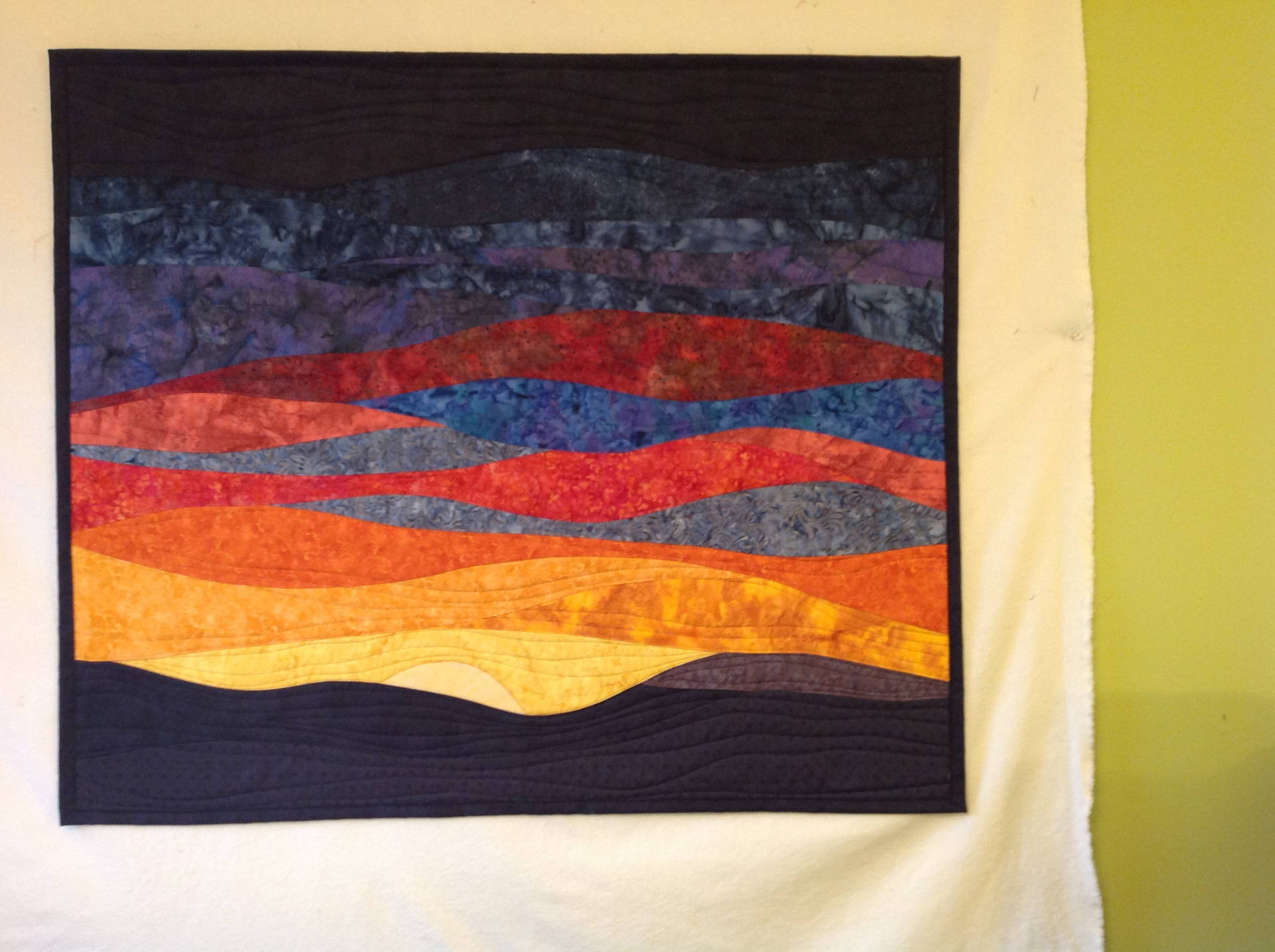 Sunset 18 Art Quilt