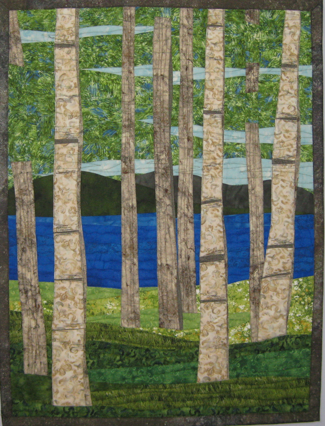 Birch Trees 4 by Lake