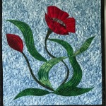 Red Poppy with Bud