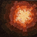 Brown Starburst 2 Art Quilt
