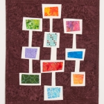 Wonky Colorful Squares Art Quilt