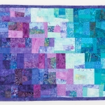 Purple Teal Splash Art Quilt