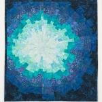 Teal Starburst Art Quilt