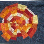 Sunburst on Blue Art Quilt
