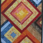 Multi Color Diamonds Art Quilt