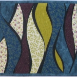 Teal Curves Art Quilt