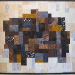 Brown Black Grey Mosaic Art Quilt