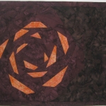 Orange Rose Small Art Quilt