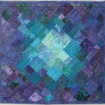 Purple Teal Mosaic Art Quilt
