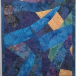 Art Quilt Blue Layers