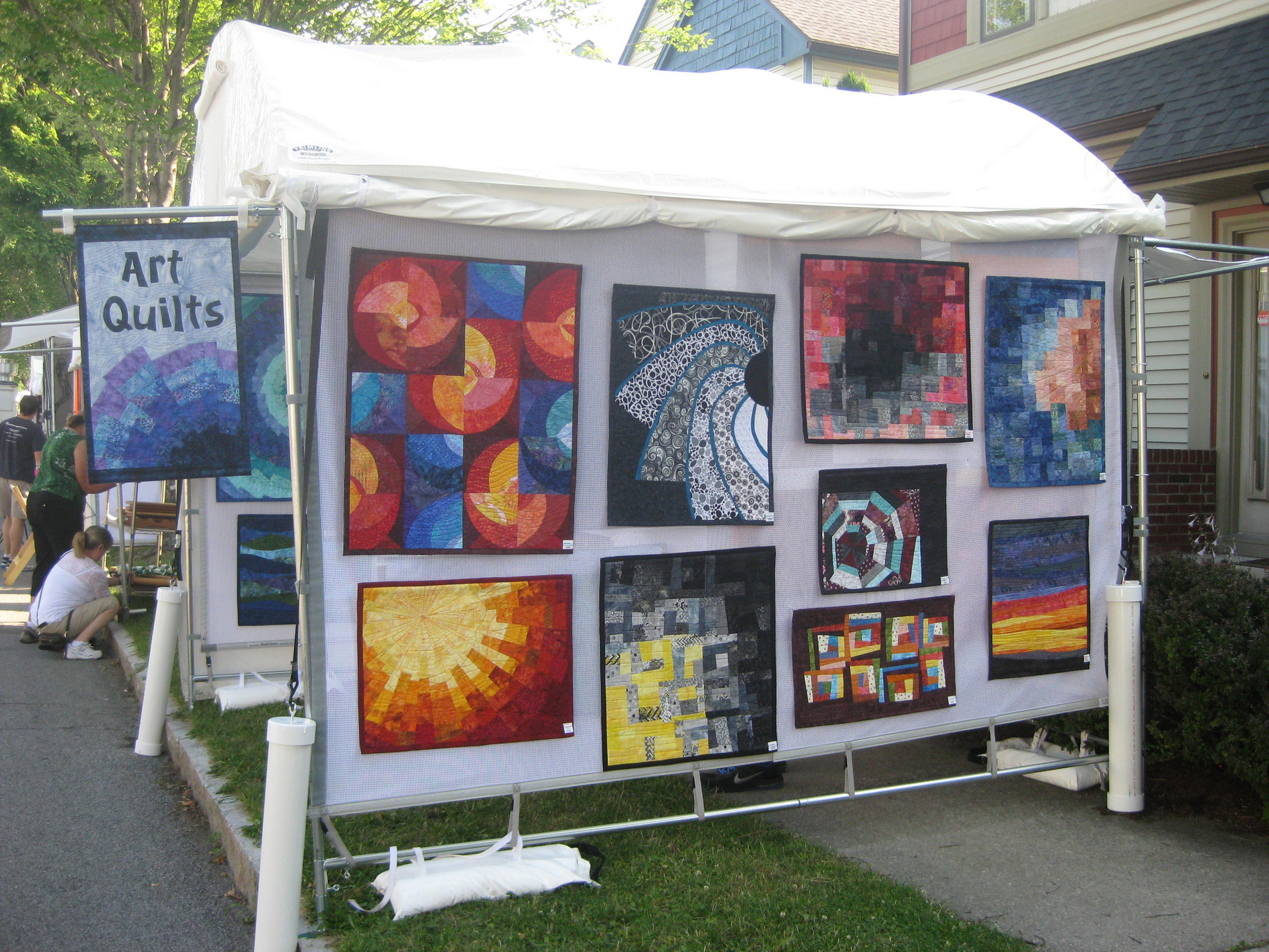 Art booth at Corn Hill Festival in Rochester