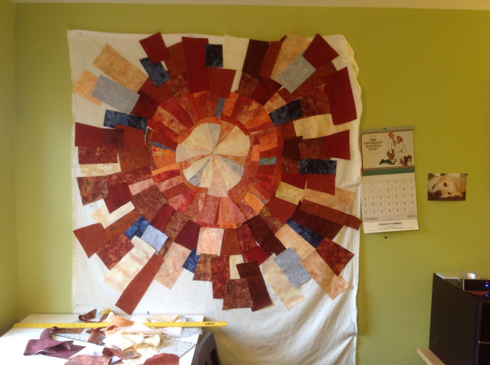 Flannel wall important in quilt design Art Quilts by Sharon