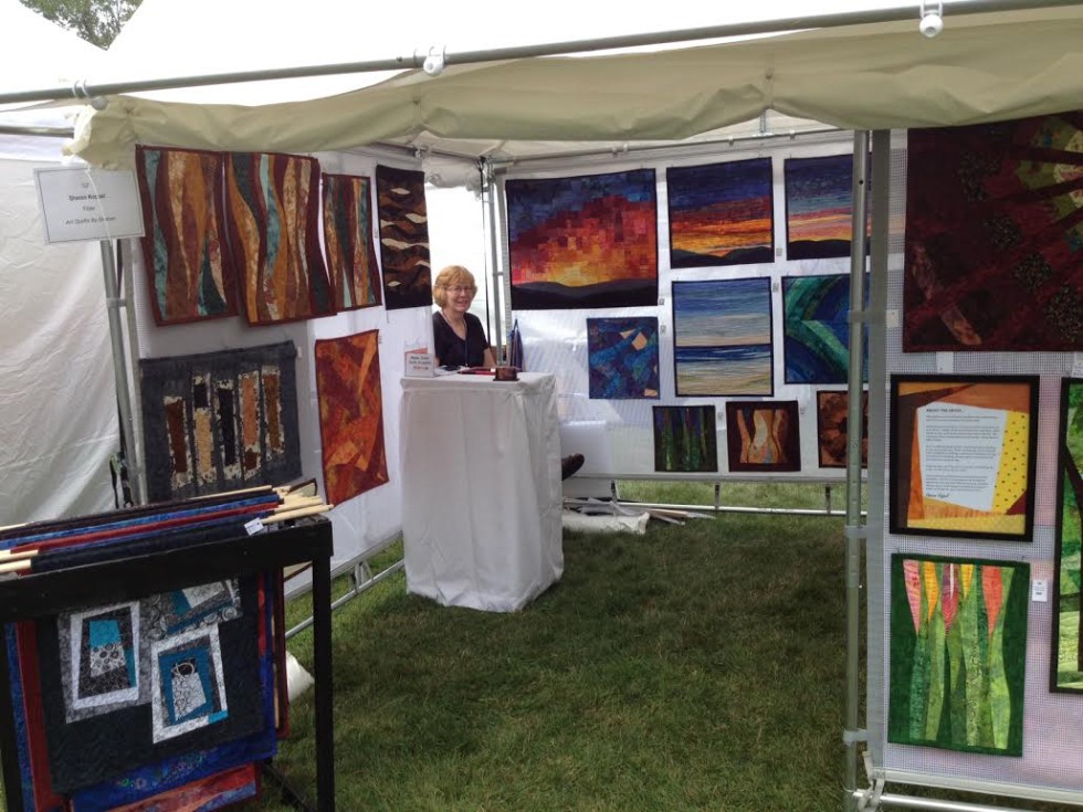 my booth again - Art Quilts by Sharon