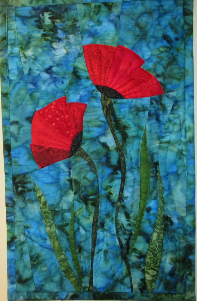 Four Poppy Quilts Finished - Art Quilts by Sharon