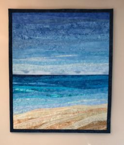 Beach art quilts create a mood - Art Quilts by Sharon
