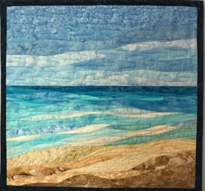 Making a beach art quilt - Art Quilts by Sharon