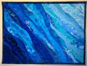 Ocean colors quilt - Art Quilts by Sharon